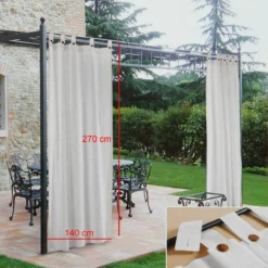 Tenda Gazebo Morbidissimi Idrorepellente Con Passanti 140x270 Cm - Bianco S440 -Articoli Per La Casa tenda per gazebo trattamento impermeabile