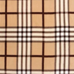 Tessuto Pile Al Metro Scozzese Altezza 150 Cm W340 -Articoli Per La Casa tessuto in pile al metro scozzese marrone 2 1