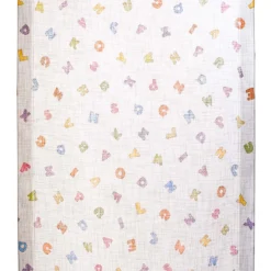 Tessuto Per Tendine Al Metraggio Letterine ABC Larghezza 60 Cm Z123 -Articoli Per La Casa tessuto per tendine al metro letterine abc multicolore 3