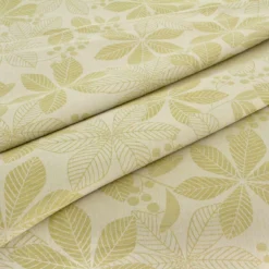 Tessuto Al Metro Per Tovaglie Foglie In Misto Lino Altezza 180 Cm W275 -Articoli Per La Casa tessuto per tovaglie foglie in misto lino altezza 180 cm verde 1