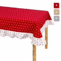 Tovaglia Cuori Di Morbidissimi Con Volant - Dimensioni Varie W127