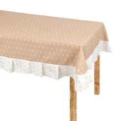 Tovaglia Cuori Di Morbidissimi Con Volant - Dimensioni Varie W127 -Articoli Per La Casa tovaglia cuori morbidissimi con volants beige 2