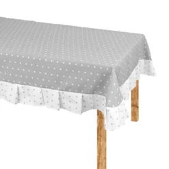 Tovaglia Cuori Di Morbidissimi Con Volant - Dimensioni Varie W127 -Articoli Per La Casa tovaglia cuori morbidissimi con volants grigio 2