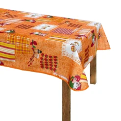 Tovaglia Antimacchia Gnomi 150x240 Cm Y027 -Articoli Per La Casa tovaglia da tavola antimacchia gnomi arancione 1