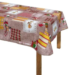 Tovaglia Antimacchia Gnomi 150x240 Cm Y027 -Articoli Per La Casa tovaglia da tavola antimacchia gnomi tortora 1