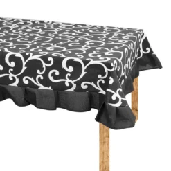 Tovaglia Ramage Di Morbidissimi Con Volant - Dimensioni Varie W125 -Articoli Per La Casa tovaglia ramage morbidissimi con volants nero 2