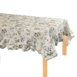 Tovaglia Rose In Cotone Con Volant - Dimensioni Varie Y893 -Articoli Per La Casa tovaglia rose in cotone con volant varie dimensioni azzurro 2