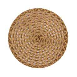 Tovaglietta All'americana Zig Zag In Juta Rotonda W936