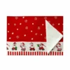 Set Tovaglietta + Tovagliolo Natalizio Babbolo Con Gnomi In Puro Cotone Z830