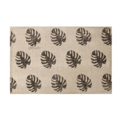 Tovaglietta Foglie In Juta 30x45 Cm W700 -Articoli Per La Casa tovaglietta juta foglie 30x45 cm nero 1