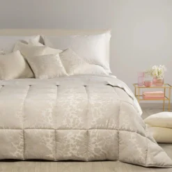 Trapunta Piumone Invernale Floral Di Caleffi In Raso Matrimoniale K523 -Articoli Per La Casa trapunta piumone invernale floral di caleffi in raso matrimoniale avorio 1