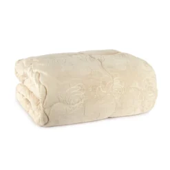 Trapunta Piumone Invernale Soffio In Velluto Jacquard Matrimoniale K667 -Articoli Per La Casa trapunta piumone invernale soffio in velluto jacquard matrimoniale panna 2 1