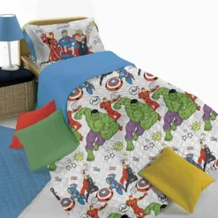 Trapuntino Avengers Marvel Per Letto Singolo K014