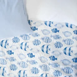 Trapuntino Copriletto Trapuntato Boutis Lipari - Dimensioni Varie K037 -Articoli Per La Casa trapuntino copriletto trapuntato boutis lipari blu 2 2