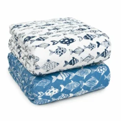 Trapuntino Copriletto Trapuntato Mediterraneo - Dimensioni Varie V838