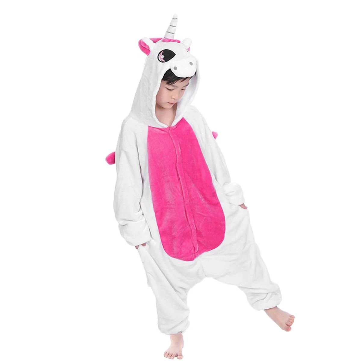 Pigiamone Intero Kids Unisex Unicorno In Caldo Pile V033 7 Pigiamone Intero Kids Unisex Unicorno In Caldo Pile V033 - immagine 7