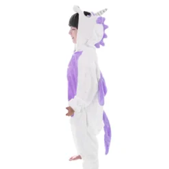 Pigiamone Intero Kids Unisex Unicorno In Caldo Pile V033 11 Pigiamone Intero Kids Unisex Unicorno In Caldo Pile V033 -Articoli Per La Casa tuta pigiamone intero per bambino unicorno laterale lilla 4