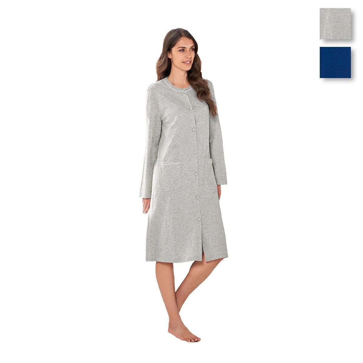 Vestaglia Da Donna Linclalor In Cotone 171369 - Fino Alla Tg 58 K048 1 Vestaglia Da Donna Linclalor In Cotone 171369 - Fino Alla Tg 58 K048