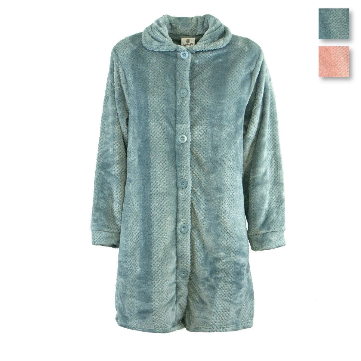 Vestaglia Donna Admas Con Bottoni In Pile Coral 57414 J170 1 Vestaglia Donna Admas Con Bottoni In Pile Coral 57414 J170