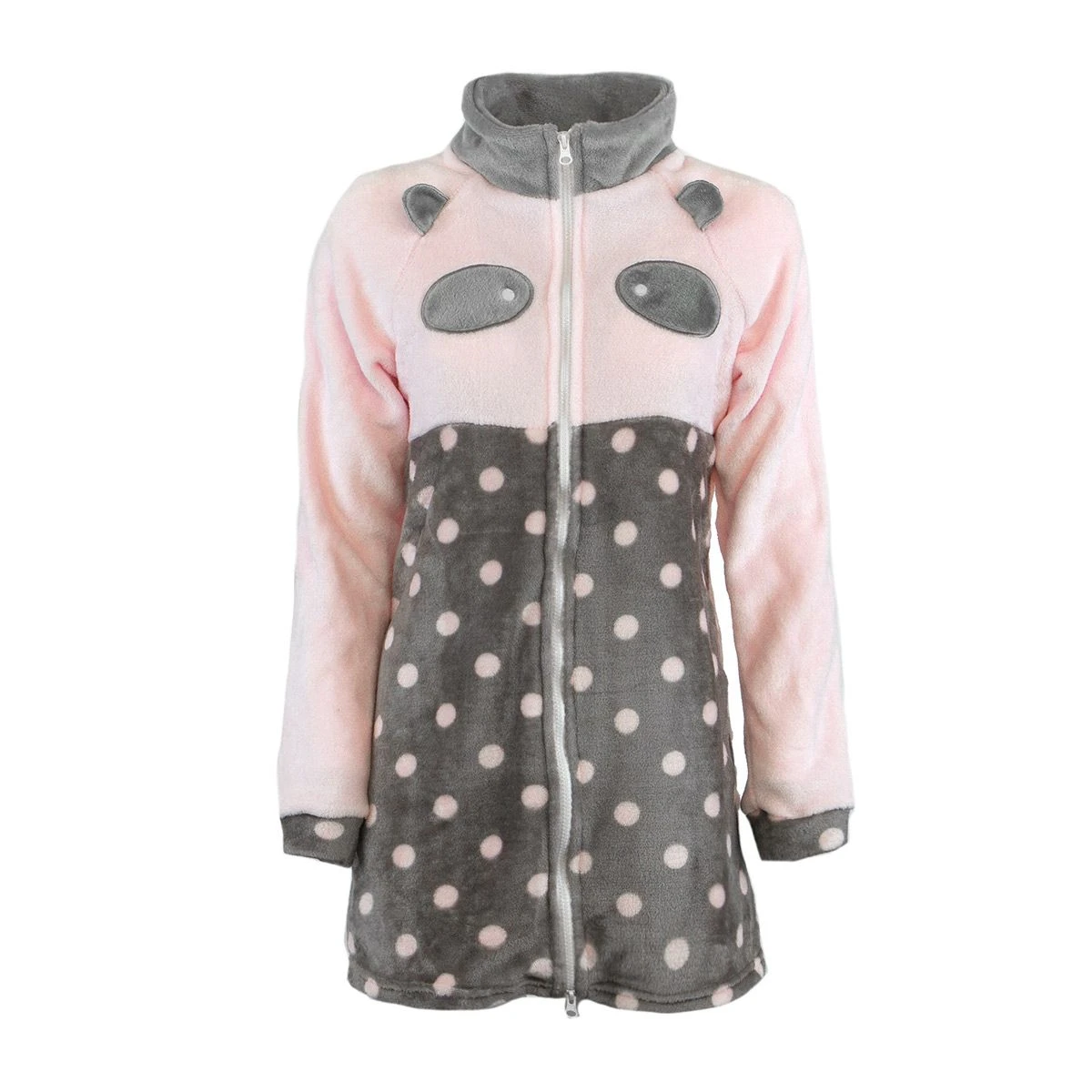 Vestaglia Donna Con Zip Oronero In Pile Coral OD2082 J154 3 Vestaglia Donna Con Zip Oronero In Pile Coral OD2082 J154 - immagine 3