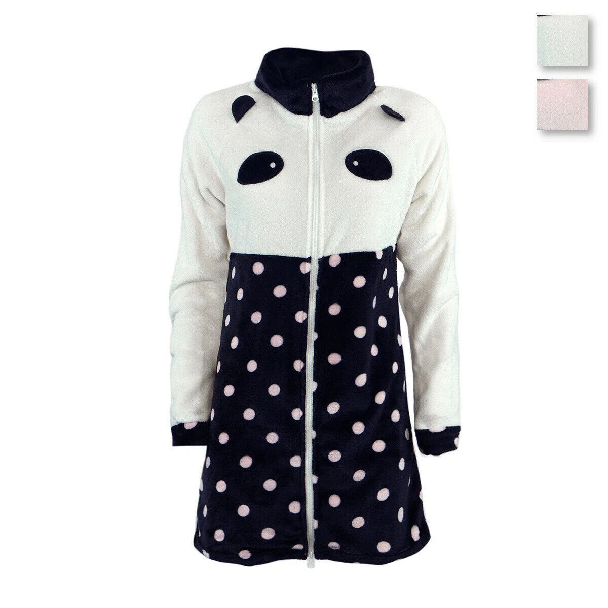 Vestaglia Donna Con Zip Oronero In Pile Coral OD2082 J154 1 Vestaglia Donna Con Zip Oronero In Pile Coral OD2082 J154