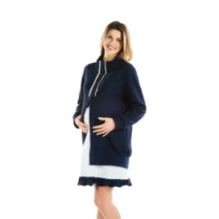 Vestaglia Gestante Mammain Premaman In Caldo Cotone 1683 Z394 -Articoli Per La Casa vestaglia donna manica lunga mammain 1638 caldo cotone 2 12