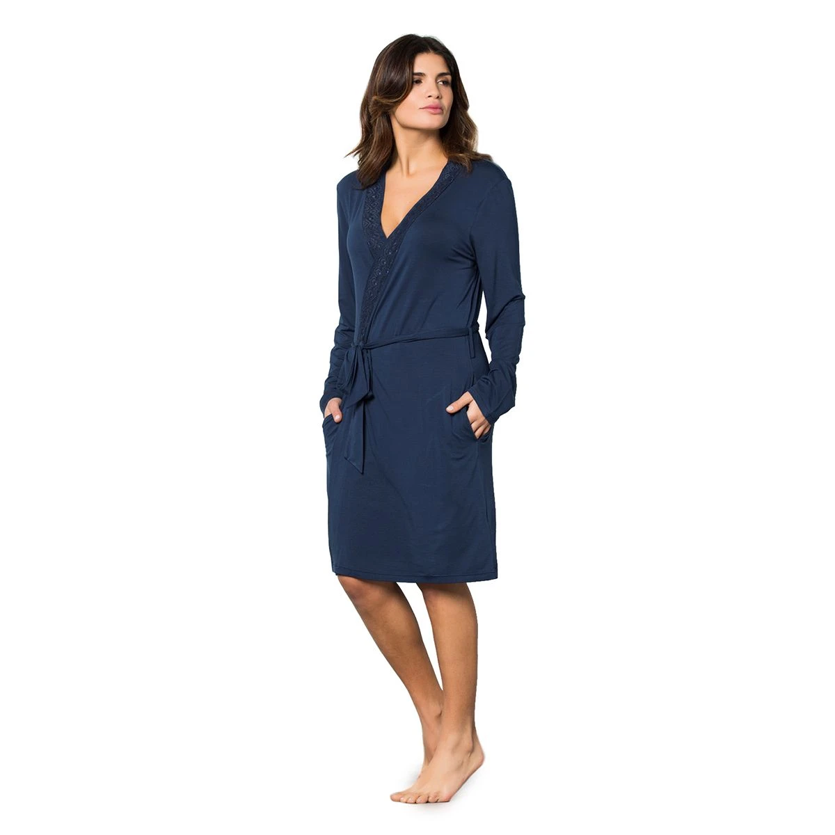 Vestaglia Donna Pois Di Cippi In Viscosa 4945-W18 T716 - immagine 2