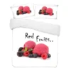 Parure Copripiumino Una Piazza E Mezza Con Stampa Digitale Red Fruits M525