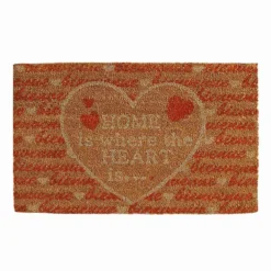 Zerbino In Cocco Heart 45x75 Cm Con Sottofondo Gommato Antiscivolo R145