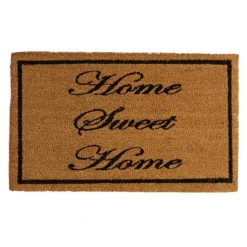 Zerbino In Cocco Home Sweet Home 45x75 Cm Retro Antiscivolo - Avana R158